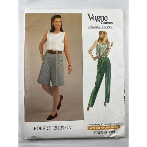 Vogue 2295 Designer Robert Burton Sewing Pattern Top Shorts Pants Sz 14-18 UNCUT - Picture 1 of 2